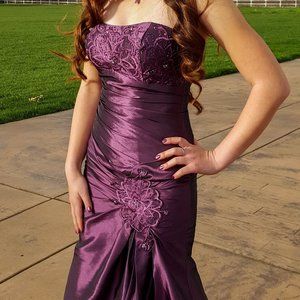 Beautiful Purple Prom Gown